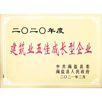 2020年度建筑業(yè)五佳成長型企業(yè)